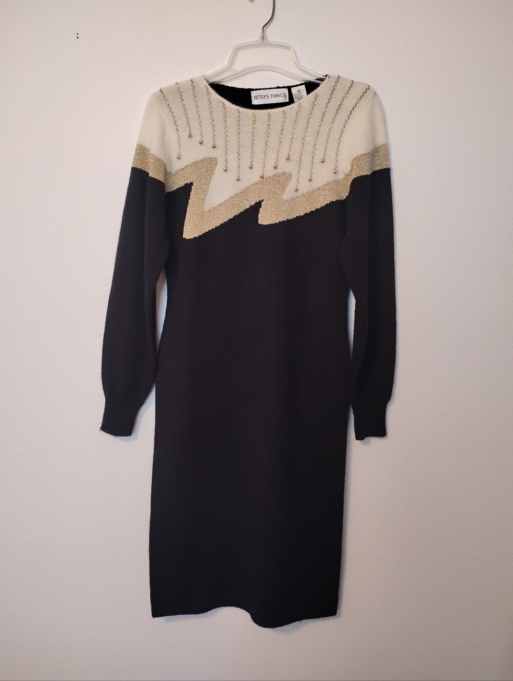Betsy's Things 80's Bead Sweater Dress